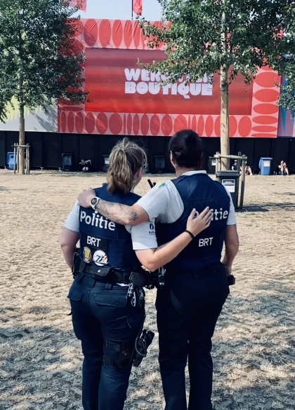 Collega's tijdens Werchter Boutique
